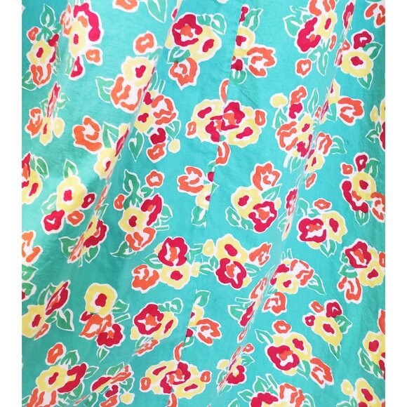 JACKPOT by Carli Gry Womens Vintage 90s does 50s Retro Floral Jade Midi M/L - Picture 7 of 13